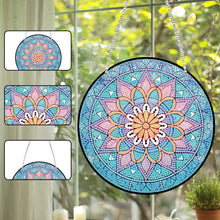 Load image into Gallery viewer, Acrylic Single-Sided Diamond Art Hanging Pendant Office Decor (Mandala Flower 1)
