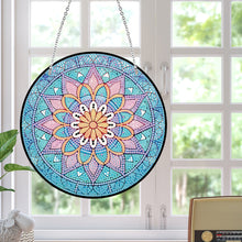 Load image into Gallery viewer, Acrylic Single-Sided Diamond Art Hanging Pendant Office Decor (Mandala Flower 1)
