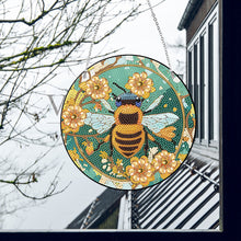 Load image into Gallery viewer, Acrylic Single-Sided Diamond Painting Hanging Pendant Home Decor (Flower Bees )
