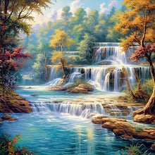 Load image into Gallery viewer, Mountains And Flowing Water 50*50CM(Canvas) Full Round Drill Diamond Painting
