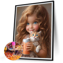 Load image into Gallery viewer, Little Girl 30*40CM(Canvas) Full Round Drill Diamond Painting
