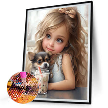 Load image into Gallery viewer, Little Girl 30*40CM(Canvas) Full Round Drill Diamond Painting
