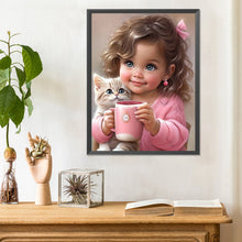 Load image into Gallery viewer, Little Girl 30*40CM(Canvas) Full Round Drill Diamond Painting
