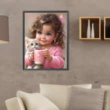 Load image into Gallery viewer, Little Girl 30*40CM(Canvas) Full Round Drill Diamond Painting
