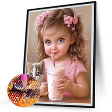 Load image into Gallery viewer, Little Girl 30*40CM(Canvas) Full Round Drill Diamond Painting
