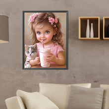 Load image into Gallery viewer, Little Girl 30*40CM(Canvas) Full Round Drill Diamond Painting
