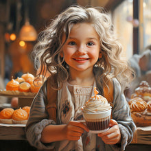 Load image into Gallery viewer, Cake Little Girl 40*40CM(Canvas) Full Round Drill Diamond Painting
