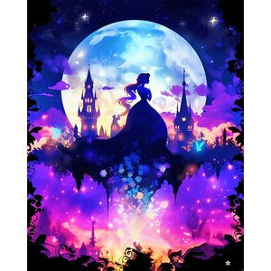 Disney Princess Silhouette 40*50CM(Canvas) Full Square Drill Diamond Painting