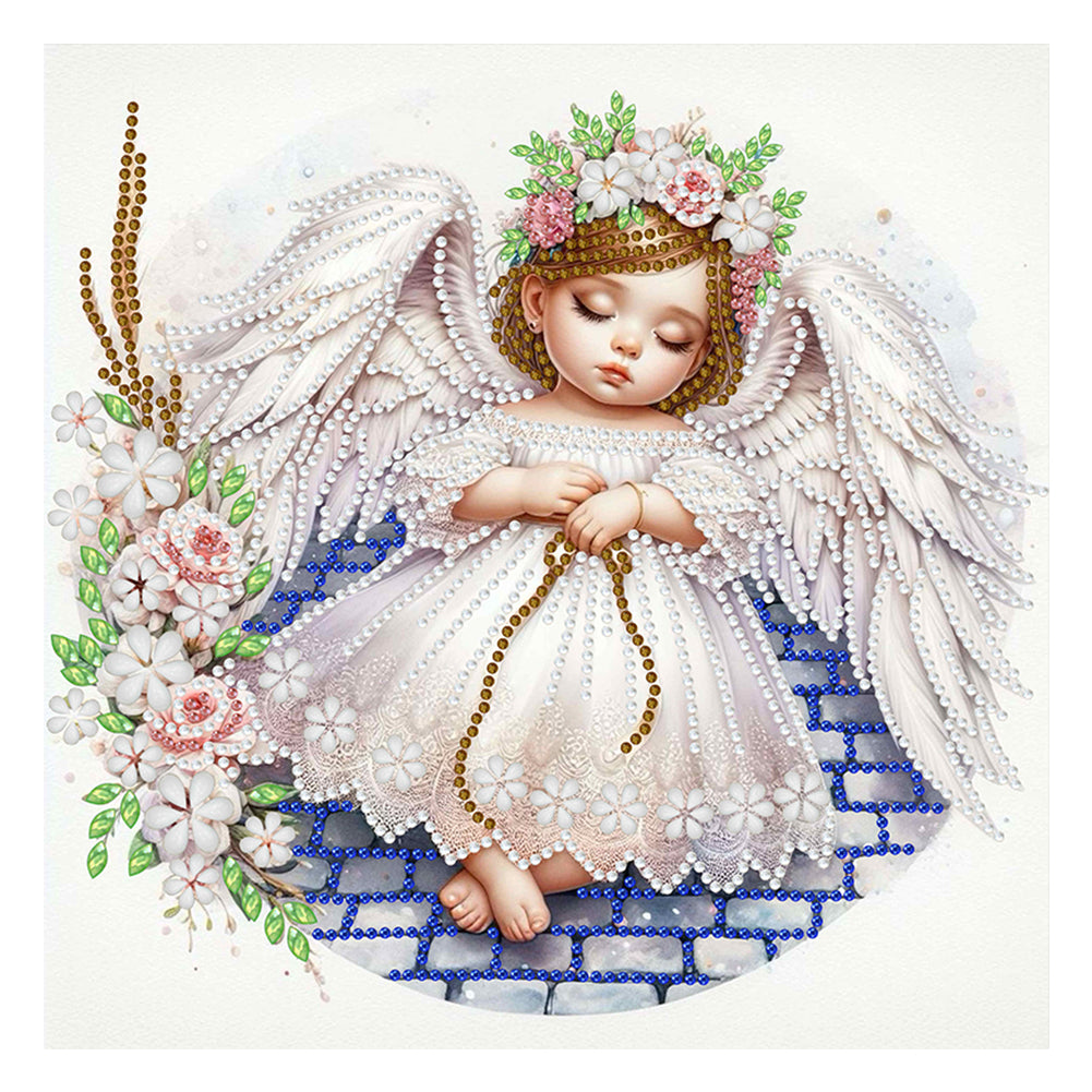 Angel Child 30*30CM(Canvas) Partial Special Shaped Drill Diamond Painting