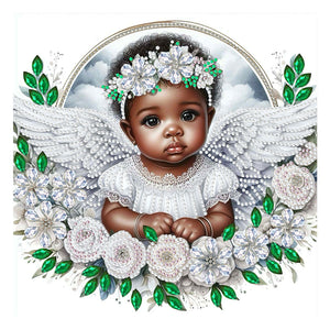 Angel Child 30*30CM(Canvas) Partial Special Shaped Drill Diamond Painting