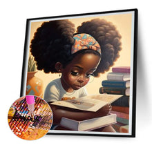 Load image into Gallery viewer, Black Girl 30*30CM(Canvas) Full Round Drill Diamond Painting
