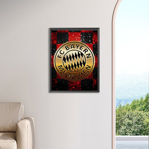 Bayern Munich Football Club Logo 30*40CM(Canvas) Full Square Drill Diamond Painting