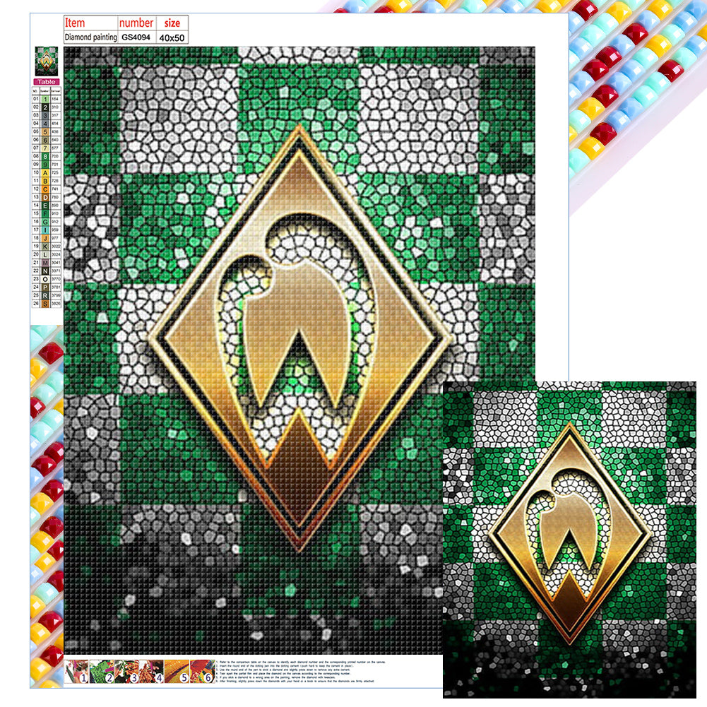 Werder Bremen Logo 40*50CM(Canvas) Full Square Drill Diamond Painting