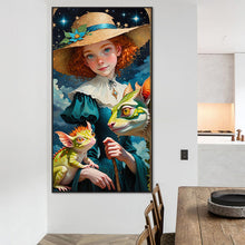 Load image into Gallery viewer, Red Hair Girl 40*75CM(Picture) Full AB Round Drill Diamond Painting
