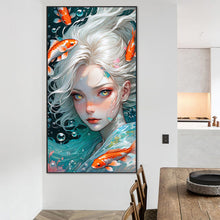 Load image into Gallery viewer, White-Haired Girl And Goldfish Underwater 40*75CM(Picture) Full AB Round Drill Diamond Painting
