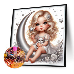 Angel Girl 30*30CM(Canvas) Full Round Drill Diamond Painting