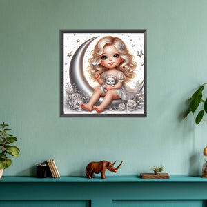 Angel Girl 30*30CM(Canvas) Full Round Drill Diamond Painting