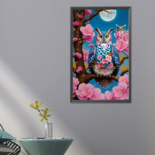 Load image into Gallery viewer, Owl On Flower Branch 40*60CM(Picture) Full AB Round Drill Diamond Painting
