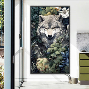 Wolf 40*70CM(Picture) Full AB Round Drill Diamond Painting