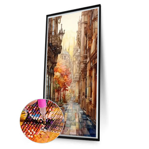 Street 40*70CM(Picture) Full AB Round Drill Diamond Painting