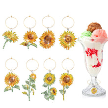 Load image into Gallery viewer, 6/8 Pcs Animal Flower Cake Diamond Painting Wine Glass Recognizer Pendant Marker
