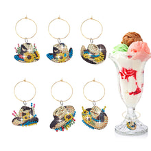 Load image into Gallery viewer, 6/8 Pcs Animal Flower Cake Diamond Painting Wine Glass Recognizer Pendant Marker
