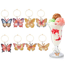 Load image into Gallery viewer, 6/8 Pcs Animal Flower Cake Diamond Painting Wine Glass Recognizer Pendant Marker
