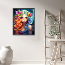 Load image into Gallery viewer, Colorful Hair Butterfly Girl 40*50CM(Picture) Full AB Round Drill Diamond Painting
