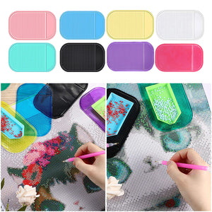 8 Pcs Diamond Painting Anti-Slip Tools Sticky Gel Pad for Holding Tray for Kids
