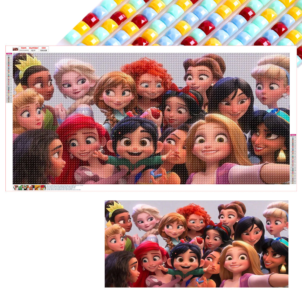 Disney Character Princess 100*50CM(Canvas) Full Square Drill Diamond Painting