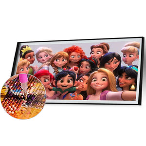 Disney Character Princess 100*50CM(Canvas) Full Square Drill Diamond Painting