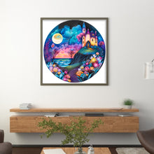 Load image into Gallery viewer, Castle By The Sea Under The Moon - 50*50CM 11CT Stamped Cross Stitch
