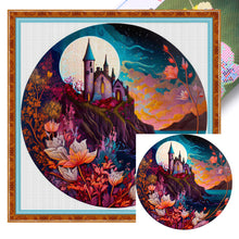 Load image into Gallery viewer, Castle By The Sea Under The Moon - 50*50CM 11CT Stamped Cross Stitch
