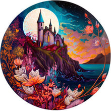 Load image into Gallery viewer, Castle By The Sea Under The Moon - 50*50CM 11CT Stamped Cross Stitch
