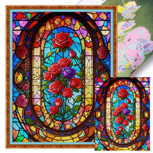 Load image into Gallery viewer, Glass Painting-Rose - 45*60CM 14CT Stamped Cross Stitch
