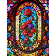 Load image into Gallery viewer, Glass Painting-Rose - 45*60CM 14CT Stamped Cross Stitch
