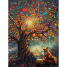 Load image into Gallery viewer, Fox Under The Tree - 45*60CM 14CT Stamped Cross Stitch
