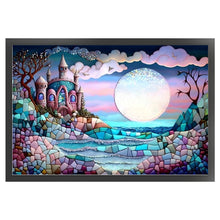 Load image into Gallery viewer, Castle Under Moonlight - 60*40CM 16CT Stamped Cross Stitch

