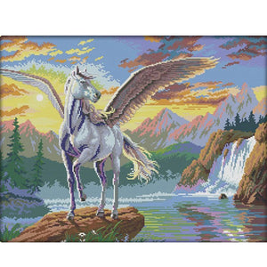 Joy Sunday Flying Horse - 54*43CM 14CT Stamped Cross Stitch