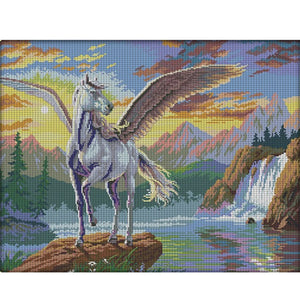 Joy Sunday Flying Horse - 54*43CM 14CT Stamped Cross Stitch