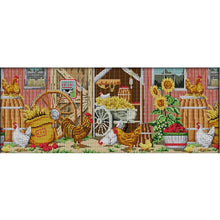 Load image into Gallery viewer, Joy Sunday Farmhouse Landscape - 63*28CM 14CT Stamped Cross Stitch
