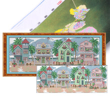 Load image into Gallery viewer, Joy Sunday Seaside Village - 54*21CM 14CT Stamped Cross Stitch
