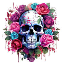 Load image into Gallery viewer, Rose Skull 30*30CM(Canvas) Full Round Drill Diamond Painting

