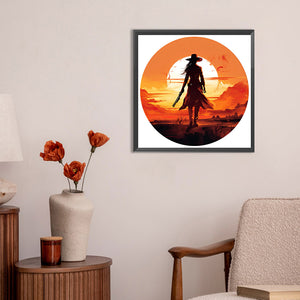 Western Cowgirl 30*30CM(Canvas) Full Round Drill Diamond Painting