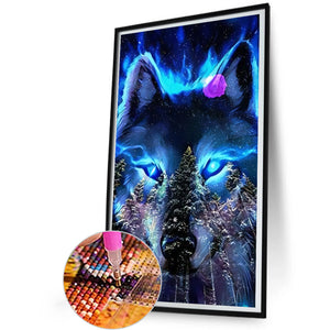 Wolf 30*50CM(Canvas) Full Round Drill Diamond Painting