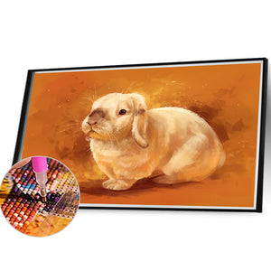 Rabbit 40*30CM(Canvas) Full Round Drill Diamond Painting