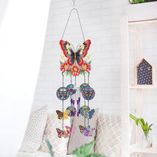 Load image into Gallery viewer, Double Side Wind Chime Diamond Art Hanging Pendant Home Decor (Flower Butterfly)
