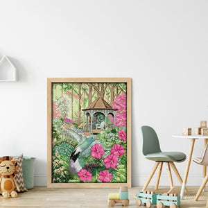 Joy Sunday Hummingbird And Gazebo - 33*44CM 14CT Stamped Cross Stitch