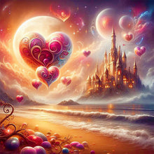Load image into Gallery viewer, Beach Hearts And Castle 30*30CM(Canvas) Full Round Drill Diamond Painting
