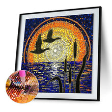 Load image into Gallery viewer, Sunrise Reeds And Migratory Birds 30*30CM(Canvas) Full Round Drill Diamond Painting
